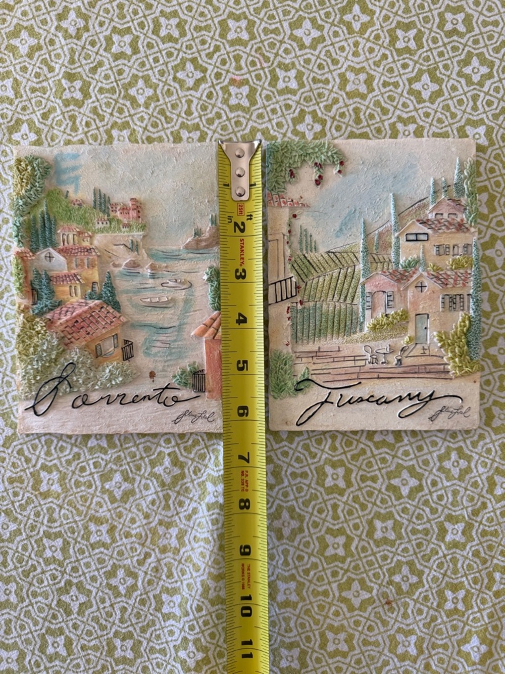 Italian Sorrento and Tuscany Scenic Ceramic Wall Art Tiles - Picture 5 of 6